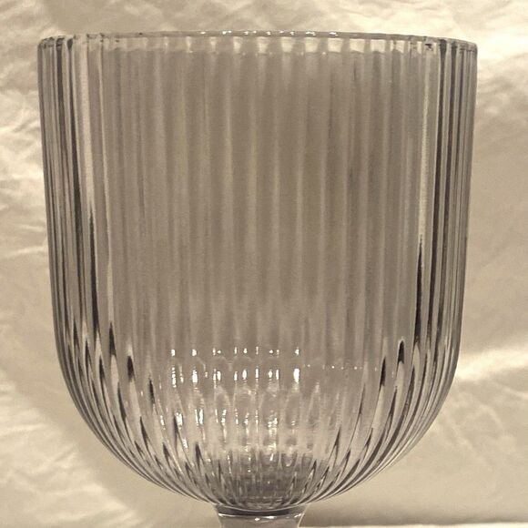 Vintage Light Gray Goblet Water Wine Glass Set Of 4 12 OZ  Excellent Condition - Picture 7 of 7